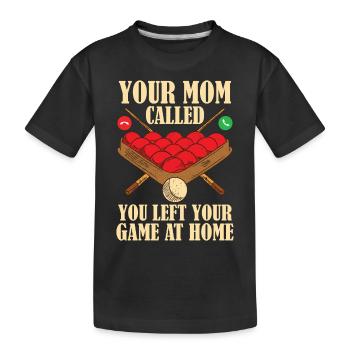 Cue Stick Snooker Player Humour - T-shirt bio Premium Enfant - noir - Devant