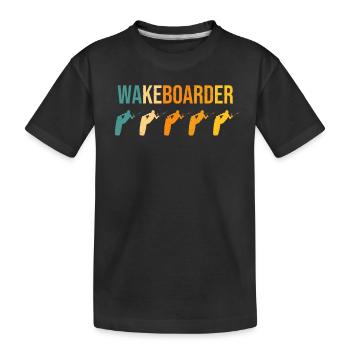 Retro Water Sports Wakeboard Wakeboarding Lovers - T-shirt bio Premium Enfant - noir - Devant