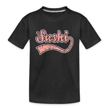 Sushi Liebhaber - Kinder Premium Bio T-Shirt - Schwarz - Vorne