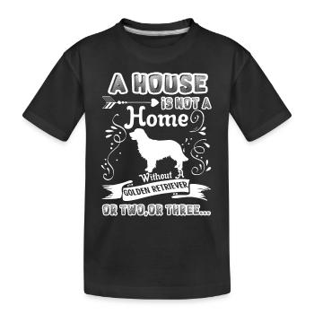 Golden Retriever Home Without Golden Retriever - Kids' Premium Organic T-Shirt - black - Front