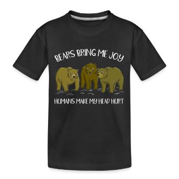 Animal Bear Whisperer Gardien de zoo - T-shirt bio Premium Enfant - noir - Devant