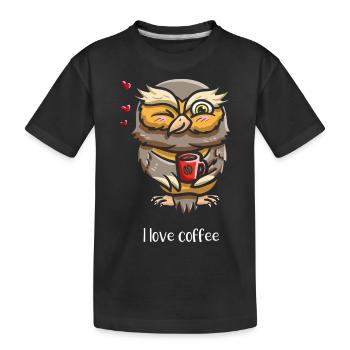 Noctambules Buveurs de caféine - T-shirt bio Premium Enfant - noir - Devant