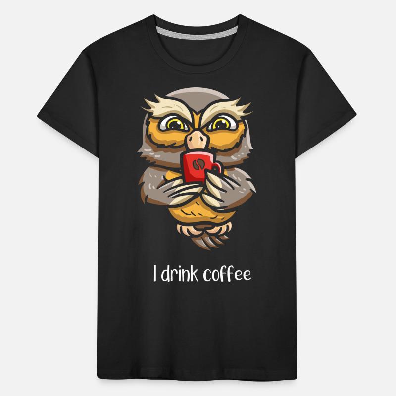 I drink caffeinated bird Kids' Premium Organic T-Shirt