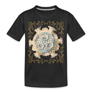 Vintage-maritime Illustration, Meeresbewohner - Kinder Premium Bio T-Shirt - Schwarz - Vorne