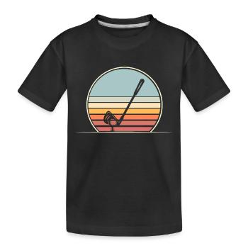 Golf Golfer - Kinder Premium Bio T-Shirt - Schwarz - Vorne