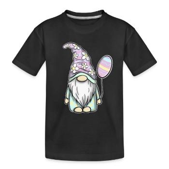 Gnome Gnome's Easter - Kids' Premium Organic T-Shirt - black - Front