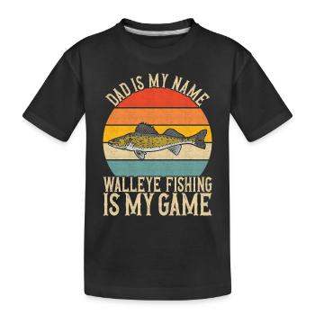 Anglers Fishing Fishermen - Kids' Premium Organic T-Shirt - black - Front