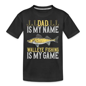 Anglers Fishing Fishermen - Kids' Premium Organic T-Shirt - black - Front