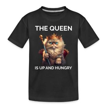 Sarcastic Cat - Kids' Premium Organic T-Shirt - black - Front