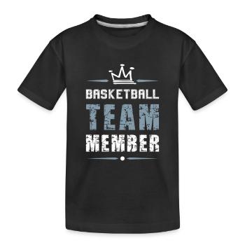 Équipe de basket-ball - T-shirt bio Premium Enfant - noir - Devant