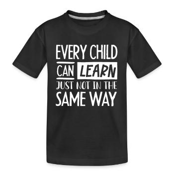 Special Needs Education, Special Education - Kids' Premium Organic T-Shirt - black - Front