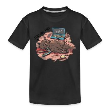It's good, I'm fine, all is well, - Kids' Premium Organic T-Shirt - black - Front