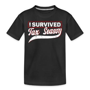 Saison des impôts Journée de l’impôt sur les dons de comptables CPA - T-shirt bio Premium Enfant - noir - Devant