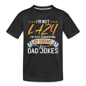 Father Jokes Pun Lover Dad Joke - Kids' Premium Organic T-Shirt - black - Front