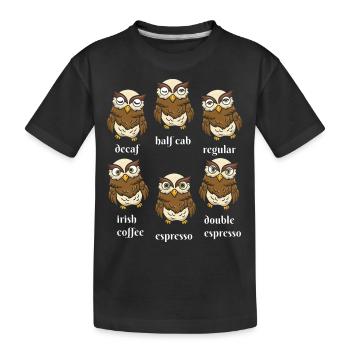 Bird Watching Caffeine Drinkers - Kids' Premium Organic T-Shirt - black - Front