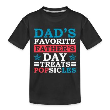 Papas Lieblings-vatertag Leckereien Eis Vatertag - Kinder Premium Bio T-Shirt - Schwarz - Vorne