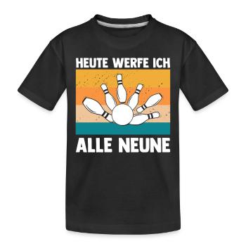 Kegel Kegler Kegelverein Kegeln - Kinder Premium Bio T-Shirt - Schwarz - Vorne