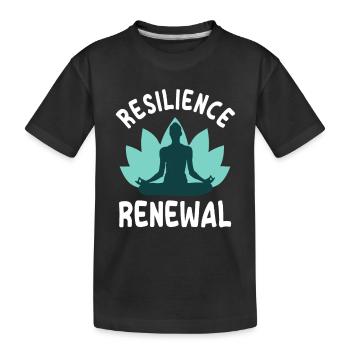 Yoga Mantra Design Fleur de Lotus - T-shirt bio Premium Enfant - noir - Devant