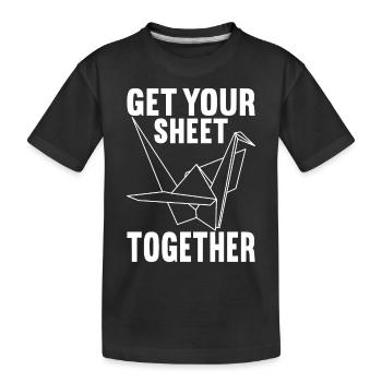 Origami - T-shirt bio Premium Enfant - noir - Devant