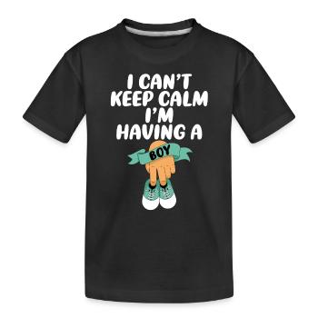 I Can't Keep Calm I'm Having Twins Mom Mother - Kids' Premium Organic T-Shirt - black - Front