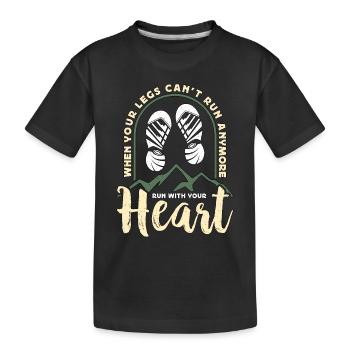 Cross Country Running When Your Legs Can't Race - Kids' Premium Organic T-Shirt - black - Front