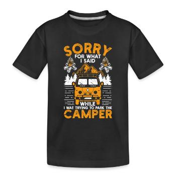Désolé pour ce que j’ai fait en me garant - T-shirt bio Premium Enfant - noir - Devant