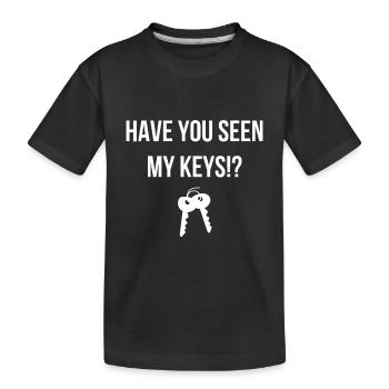Avez-vous vu mes clés Où sont mes clés perdues - T-shirt bio Premium Enfant - noir - Devant