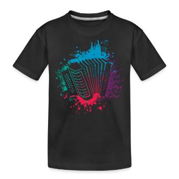 Accordion Styrian harmonica accordion player - Kids' Premium Organic T-Shirt - black - Front