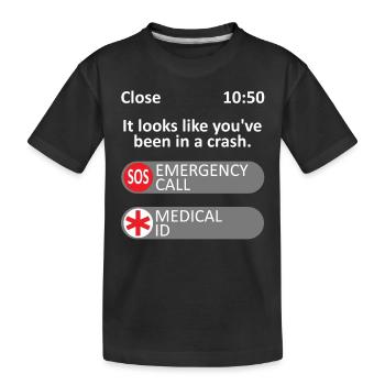 It looks like you've been in a crash - meme - Kids' Premium Organic T-Shirt - black - Front