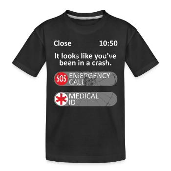 It looks like you've been in a crash - Kids' Premium Organic T-Shirt - black - Front