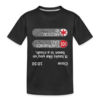 Es sieht so aus, als hättest du einen Unfall gehabt - Kinder Premium Bio T-Shirt - Schwarz - Vorne