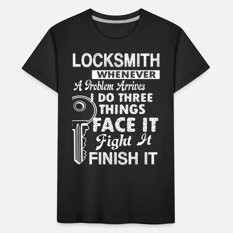 Locksmith Locksmith Solves Problem Kids' Premium Organic T-Shirt