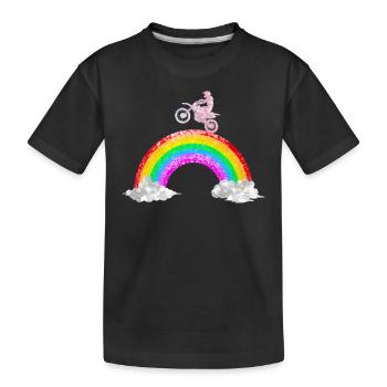 Extreme Sports Funny Motorcycle Motorradfahrer - Kinder Premium Bio T-Shirt - Schwarz - Vorne