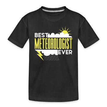 Meilleur météorologue de tous les temps profession de météorologue - T-shirt bio Premium Enfant - noir - Devant