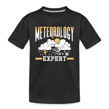 Expert en météorologie Météorologue spécialiste des prévisions météorologiques - T-shirt bio Premium Enfant - noir - Devant