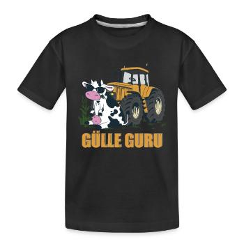 Gülle Guru - Kinder Premium Bio T-Shirt - Schwarz - Vorne