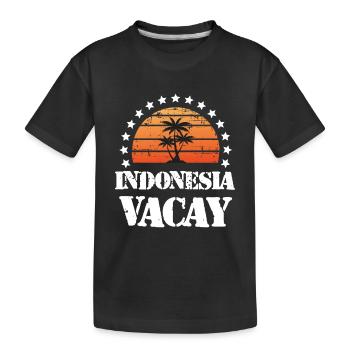Vacances en Indonésie - T-shirt bio Premium Enfant - noir - Devant