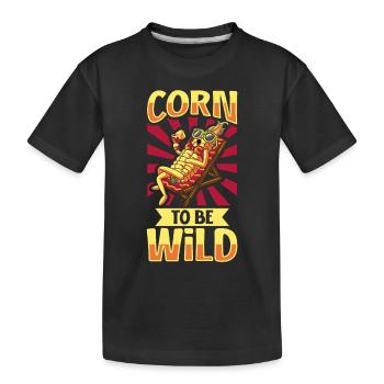 Funny Farmer Funny Farming Tractor Country Life - Kids' Premium Organic T-Shirt - black - Front