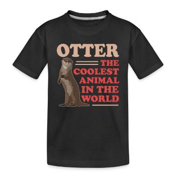 Loutre de mer Loutre Cadeau de loutre - T-shirt bio Premium Enfant - noir - Devant