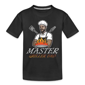 Master Griller Papa Grill Pan Decor Foodie - T-shirt bio Premium Enfant - noir - Devant
