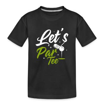 Let's Par Tee Golf Golfing - Kinder Premium Bio T-Shirt - Schwarz - Vorne