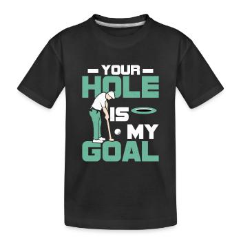 Ton trou est mon but Golf Golf - T-shirt bio Premium Enfant - noir - Devant