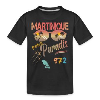 Idee cadeau La Martinique un petit paradis - T-shirt bio Premium Enfant - noir - Devant