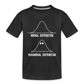 Math Statistics Normal Paranormal Distribution - Kids' Premium Organic T-Shirt - black - Front