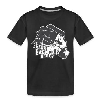 Funny Freerunner Gymnastics Lover Acrobat Parkour - Kinder Premium Bio T-Shirt - Schwarz - Vorne