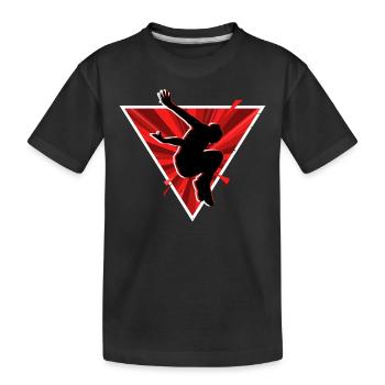 Sports Runner Freerunning Gymnastics Lover Parkour - Kinder Premium Bio T-Shirt - Schwarz - Vorne