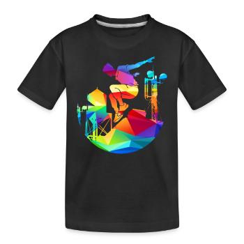 Sports Lover Parkour Art Acrobat Freerunner - Kinder Premium Bio T-Shirt - Schwarz - Vorne