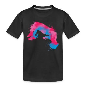 Acro Art Parkour Freerunning Freerunner Parkour - Kinder Premium Bio T-Shirt - Schwarz - Vorne
