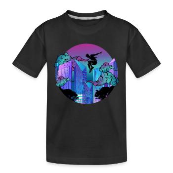 Freerunning Freerunner Acrobat Parkour - Kinder Premium Bio T-Shirt - Schwarz - Vorne