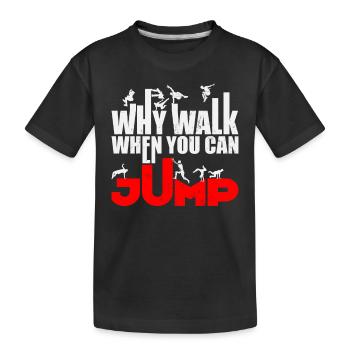 Parkour Athlete Sports Runner Freerunning - Kinder Premium Bio T-Shirt - Schwarz - Vorne